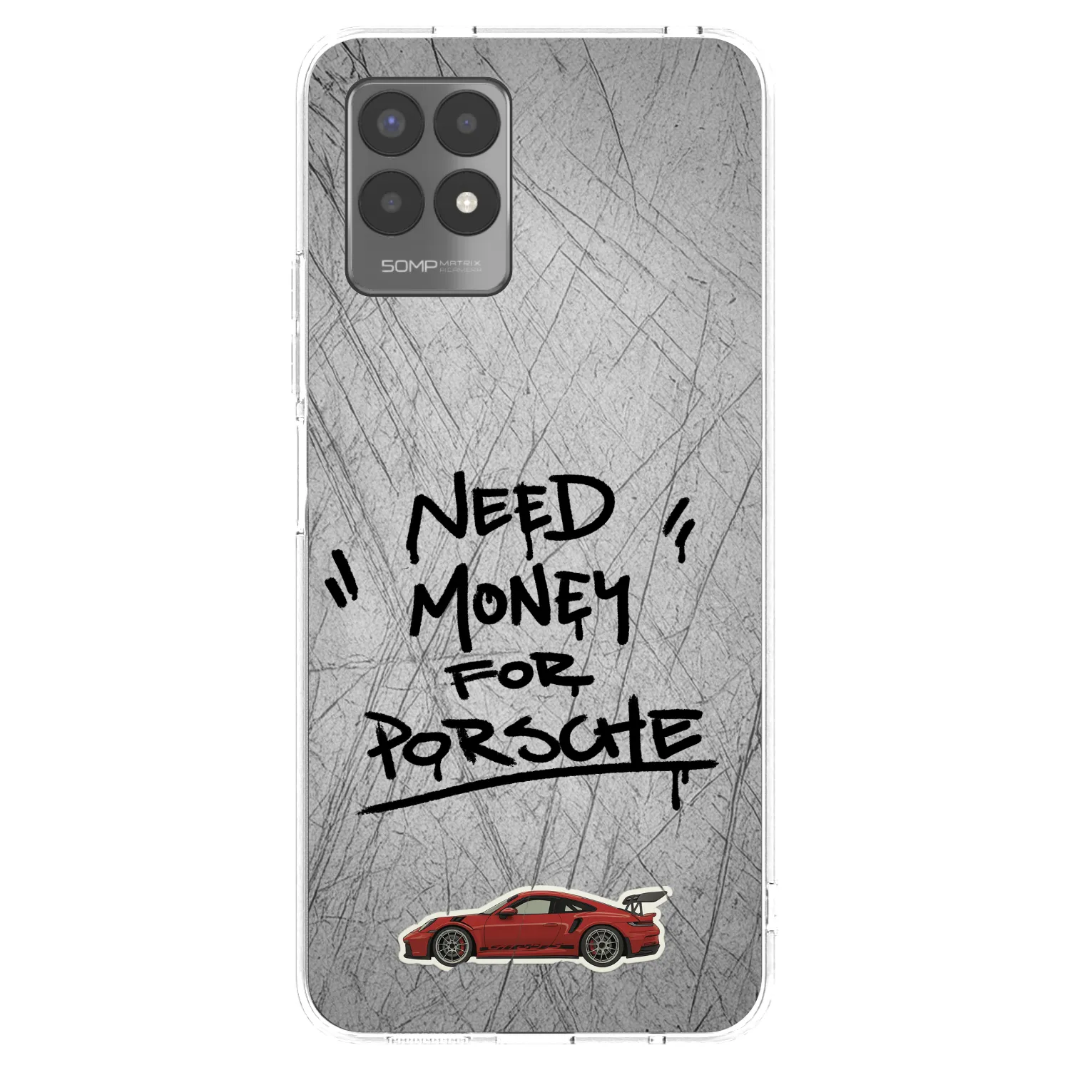 Picasee átlátszó szilikon tok az alábbi mobiltelefonokra Realme 8i - Grey Drift