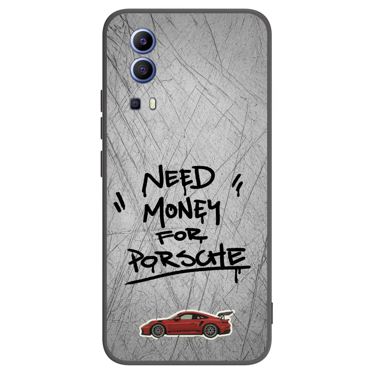 Picasee fekete szilikon tok az alábbi mobiltelefonokra Vivo Y52 5G - Grey Drift