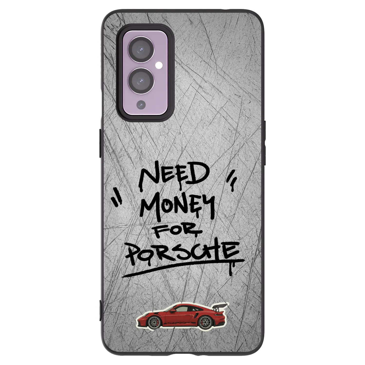 Picasee fekete szilikon tok az alábbi mobiltelefonokra OnePlus 9 - Grey Drift