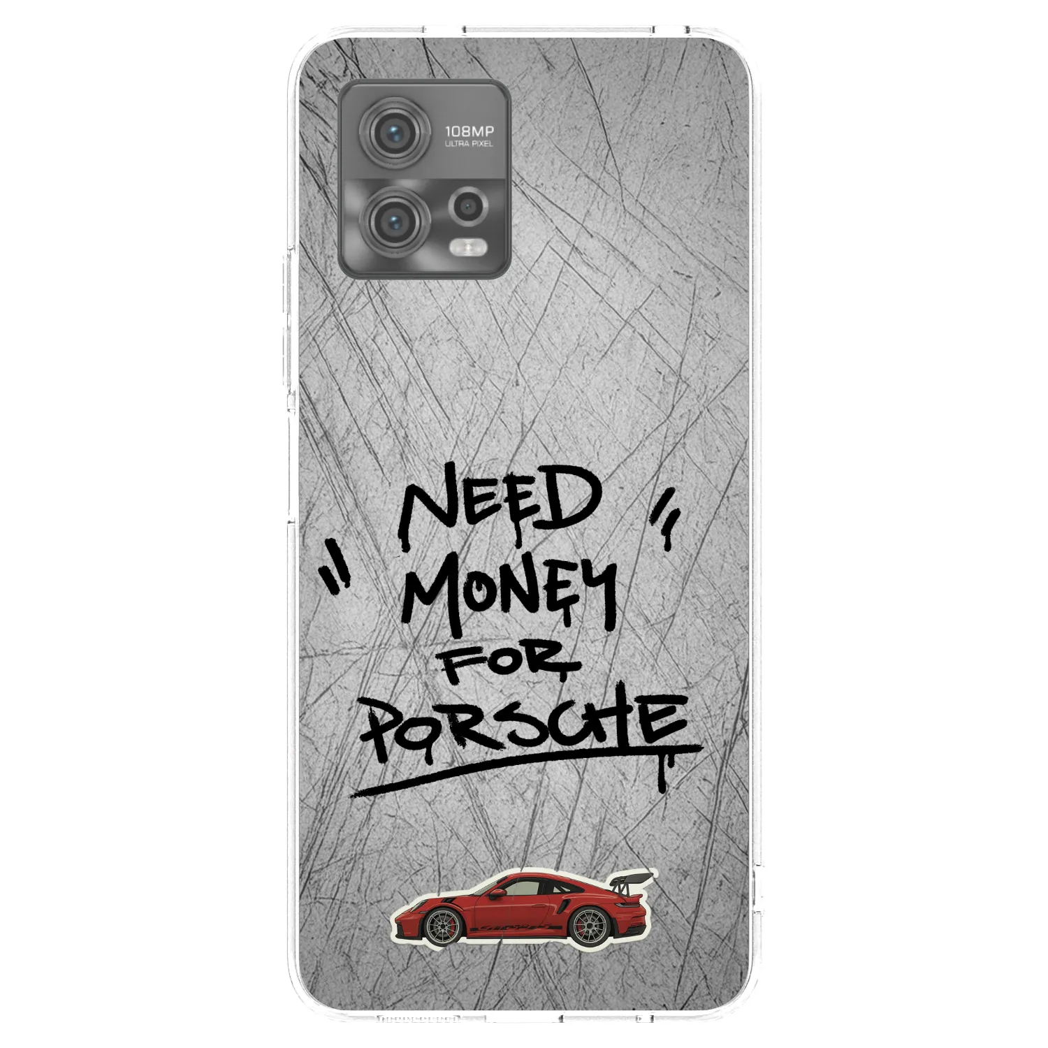 Picasee átlátszó szilikon tok az alábbi mobiltelefonokra Motorola Moto G72 - Grey Drift