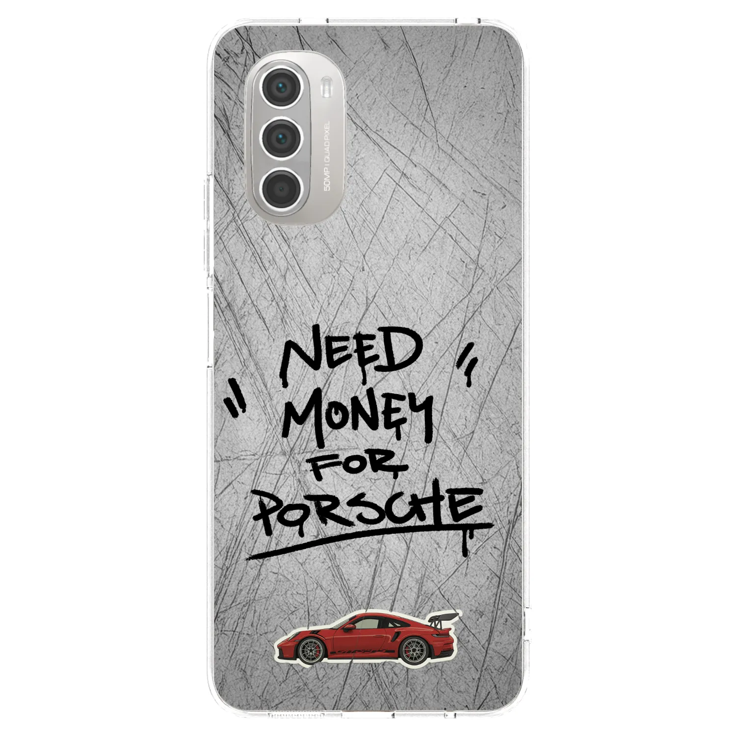 Picasee átlátszó szilikon tok az alábbi mobiltelefonokra Motorola Moto G51 - Grey Drift