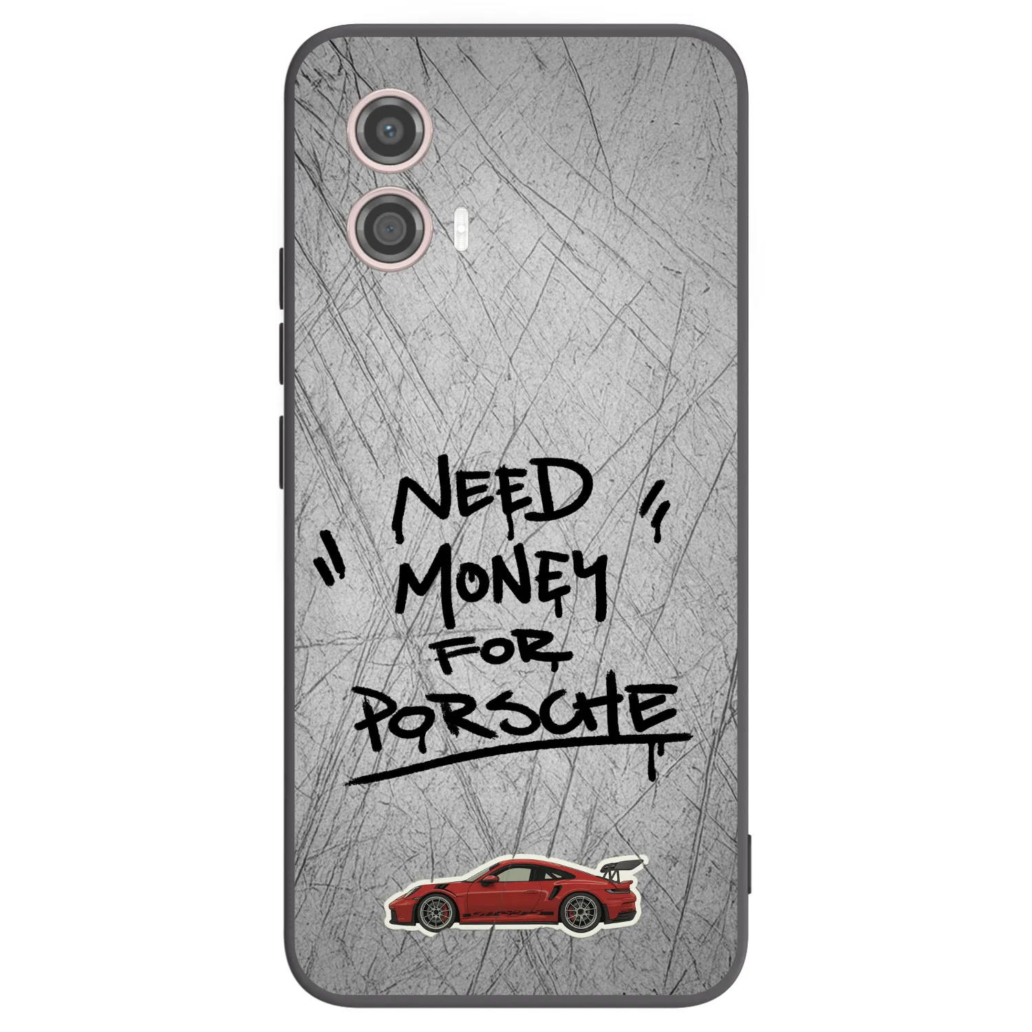 Picasee fekete szilikon tok az alábbi mobiltelefonokra Motorola Moto G53 5G - Grey Drift