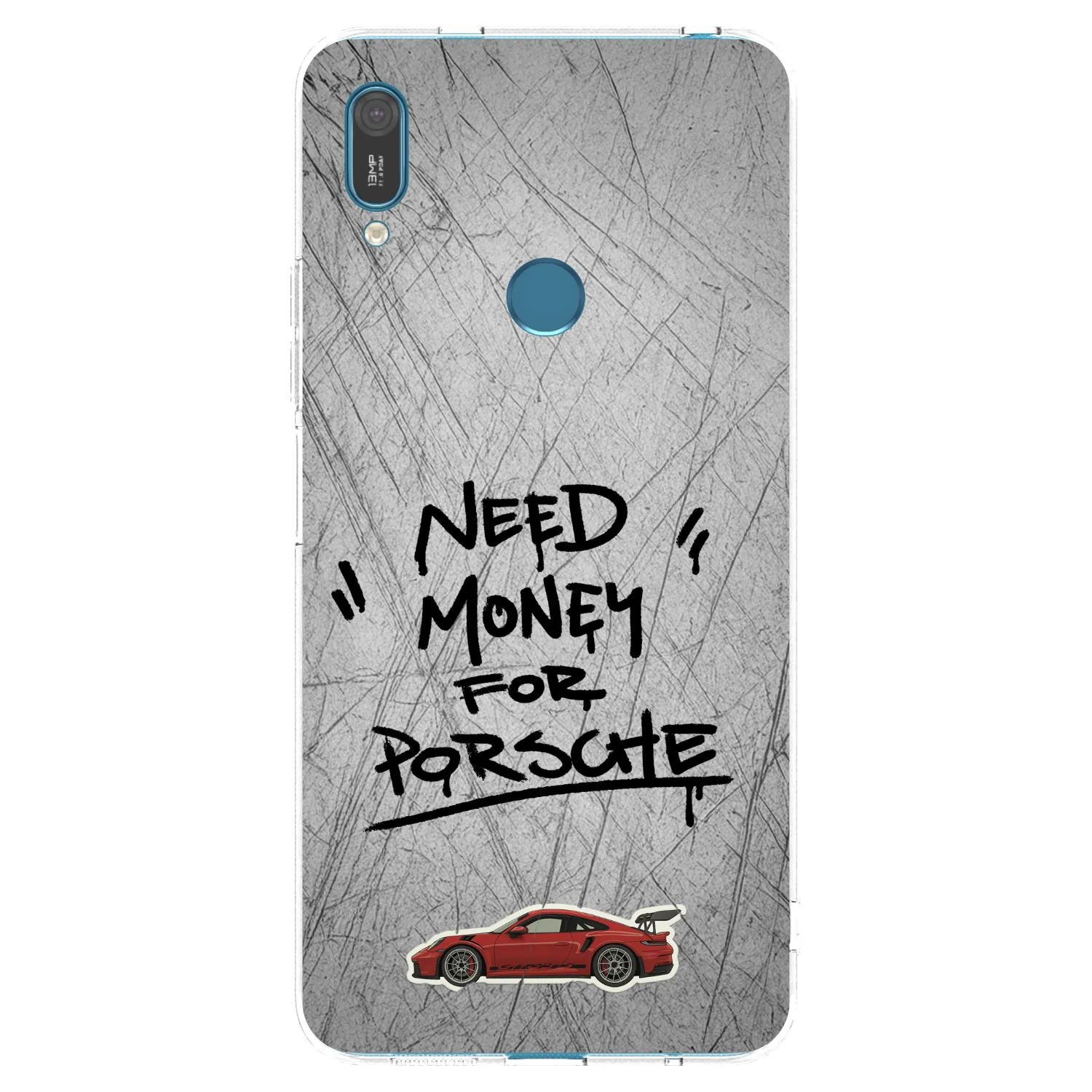Picasee átlátszó szilikon tok az alábbi mobiltelefonokra Huawei Y7 2019 - Grey Drift