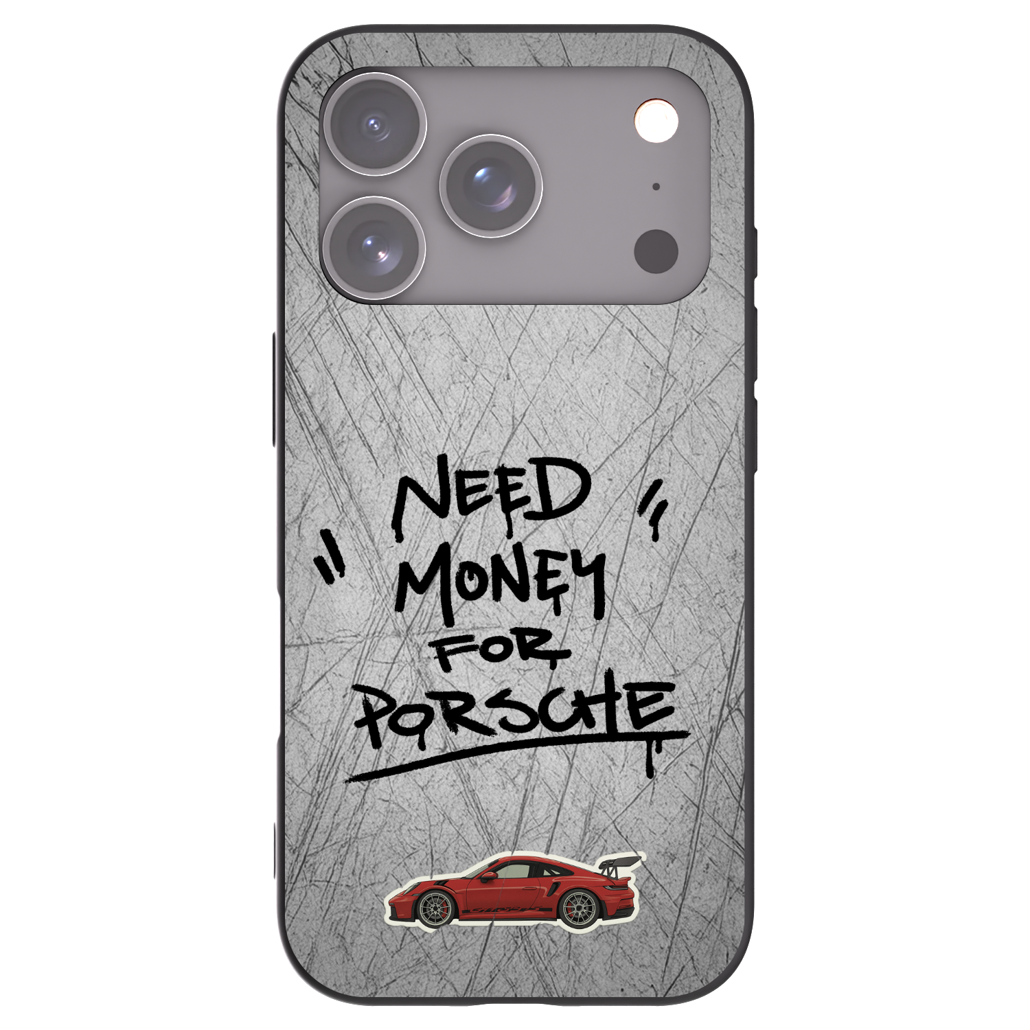 Picasee fekete szilikon tok az alábbi mobiltelefonokra Apple iPhone 17 Pro - Grey Drift