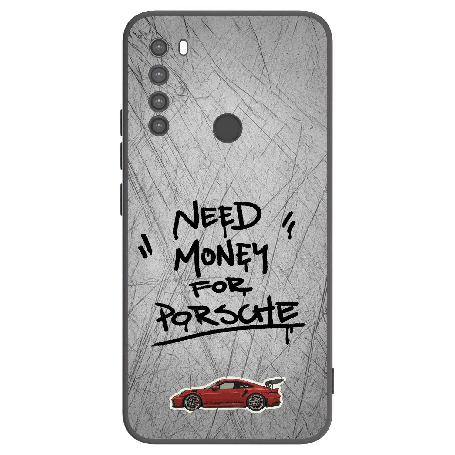 Picasee fekete szilikon tok az alábbi mobiltelefonokra Xiaomi Redmi Note 8 - Grey Drift