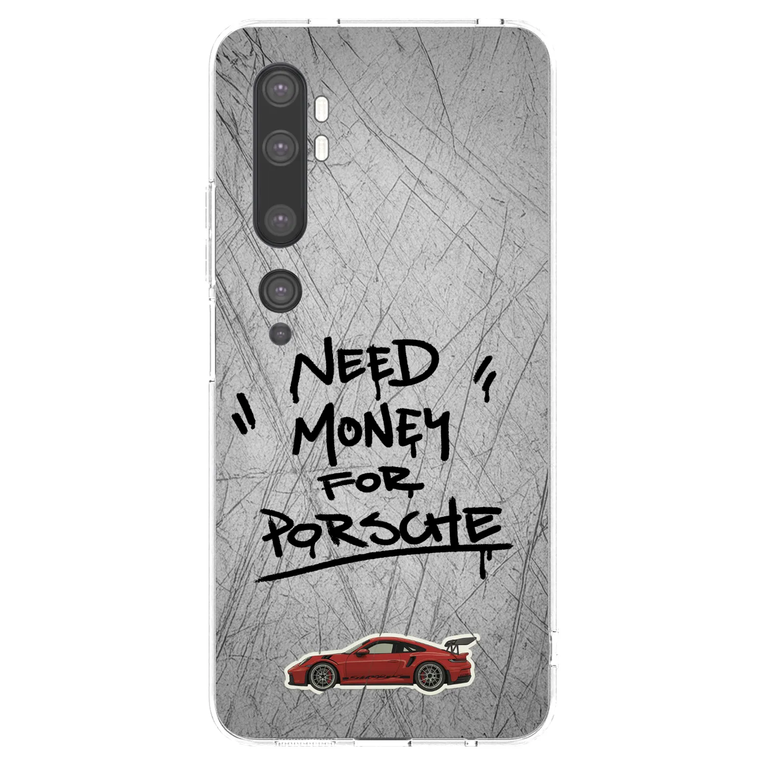 Picasee átlátszó szilikon tok az alábbi mobiltelefonokra Xiaomi Mi Note 10 (Pro) - Grey Drift