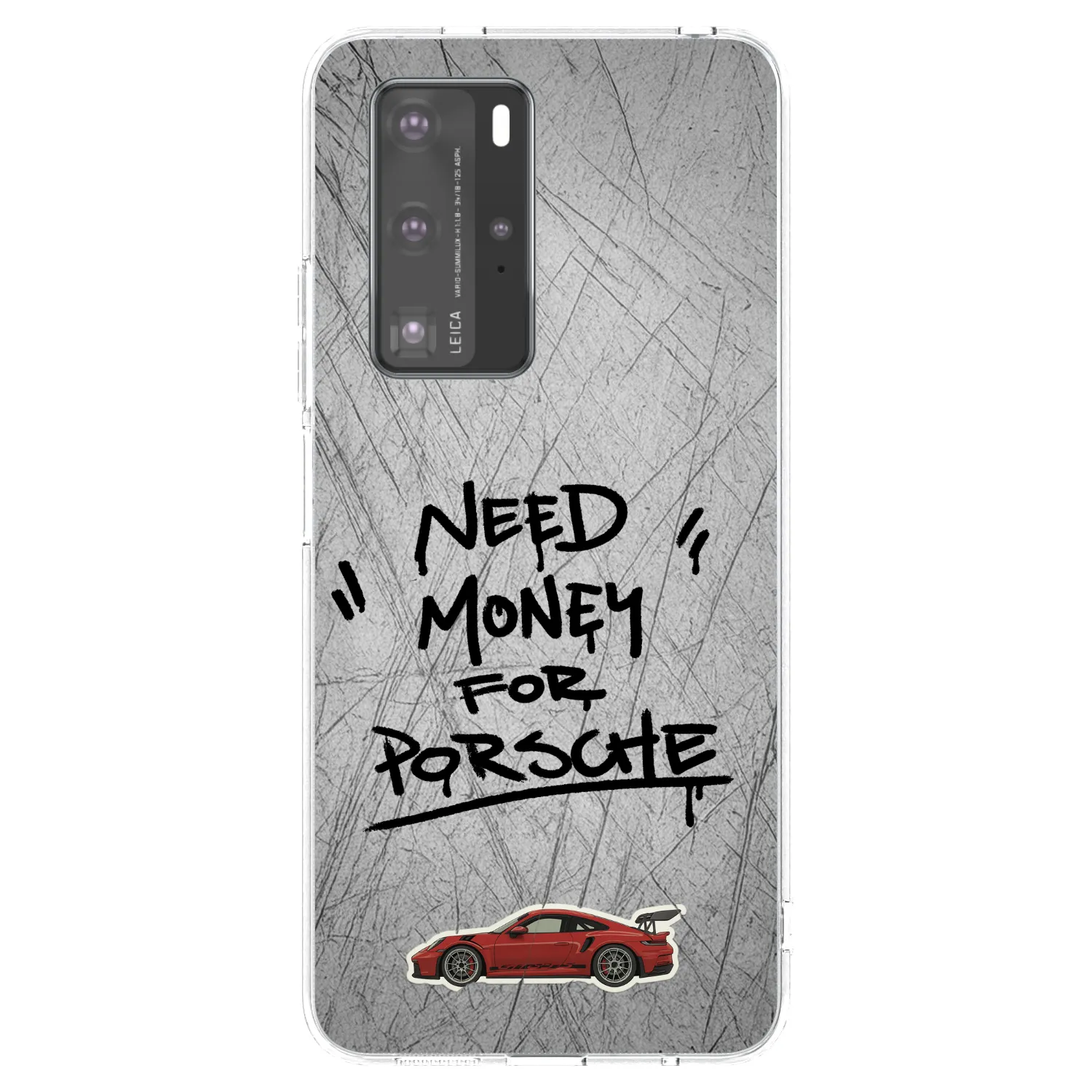 Picasee átlátszó szilikon tok az alábbi mobiltelefonokra Huawei P40 Pro - Grey Drift