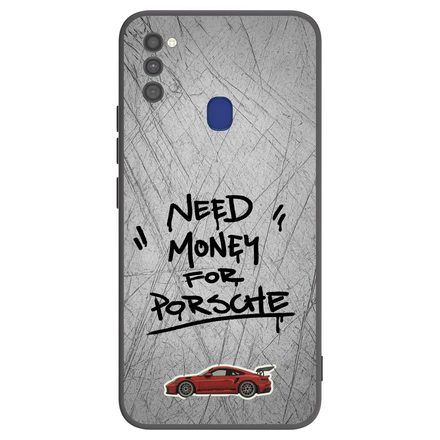 Picasee fekete szilikon tok az alábbi mobiltelefonokra Samsung Galaxy M21 M215F - Grey Drift