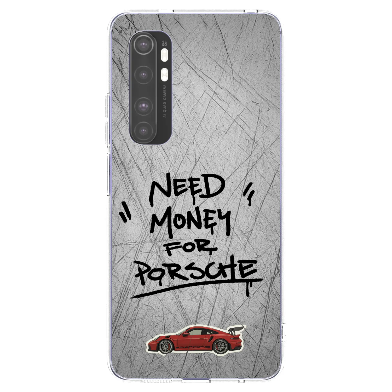 Picasee átlátszó szilikon tok az alábbi mobiltelefonokra Xiaomi Mi Note 10 Lite - Grey Drift