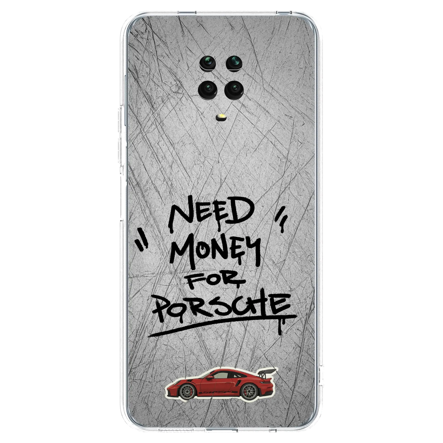 Picasee átlátszó szilikon tok az alábbi mobiltelefonokra Xiaomi Redmi Note 9S - Grey Drift