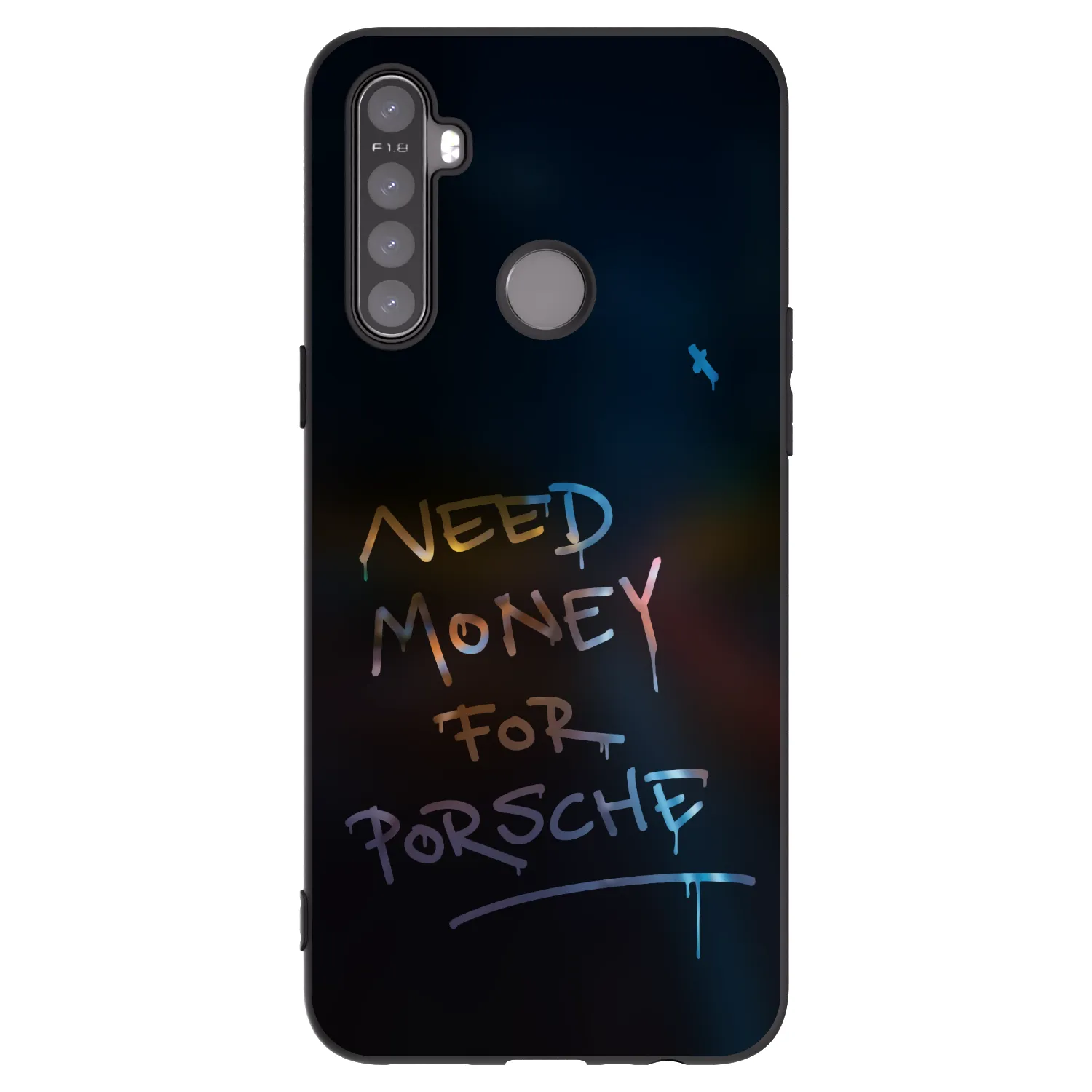 Picasee fekete szilikon tok az alábbi mobiltelefonokra Realme 6i - Neon Nights
