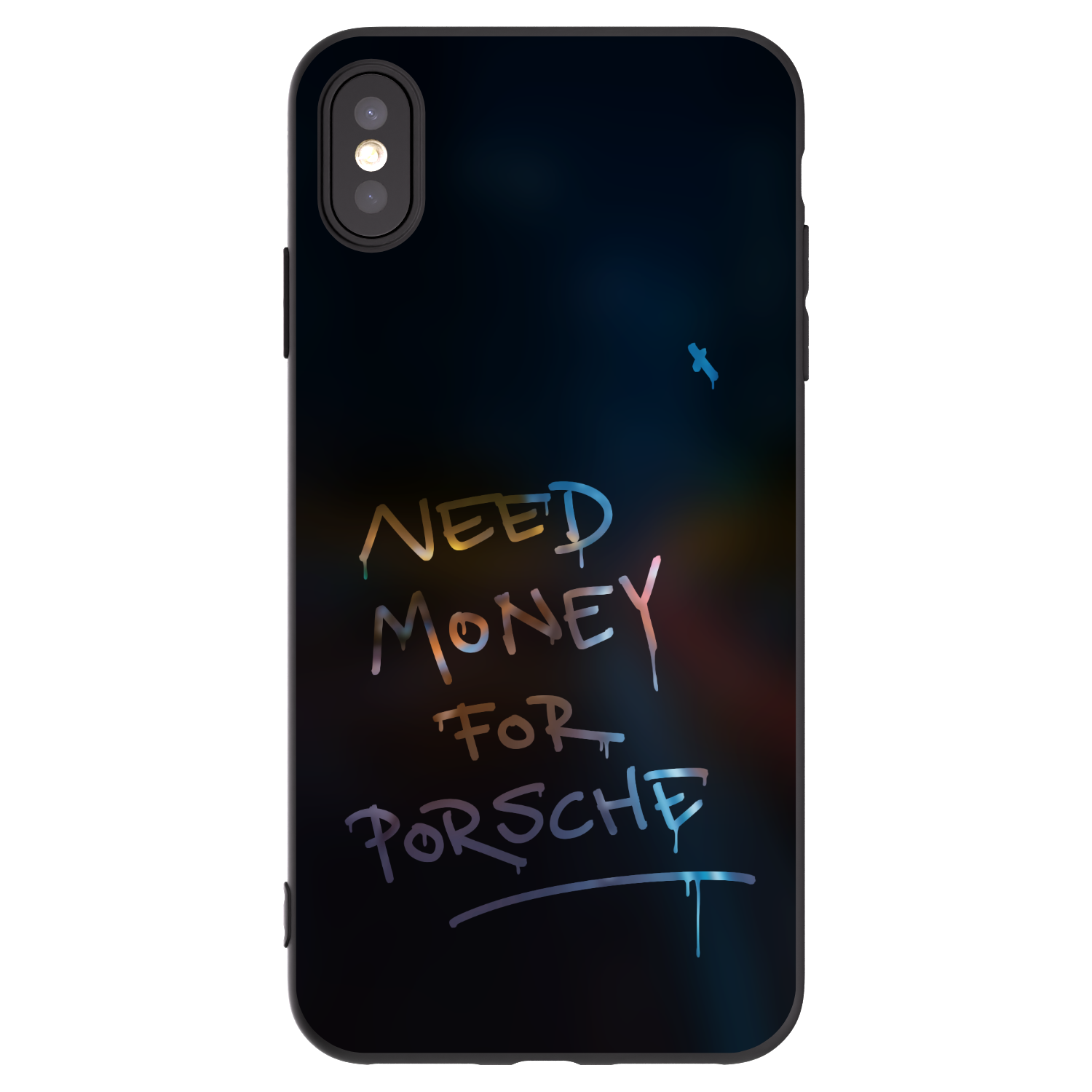Picasee fekete szilikon tok az alábbi mobiltelefonokra Apple iPhone XS Max - Neon Nights
