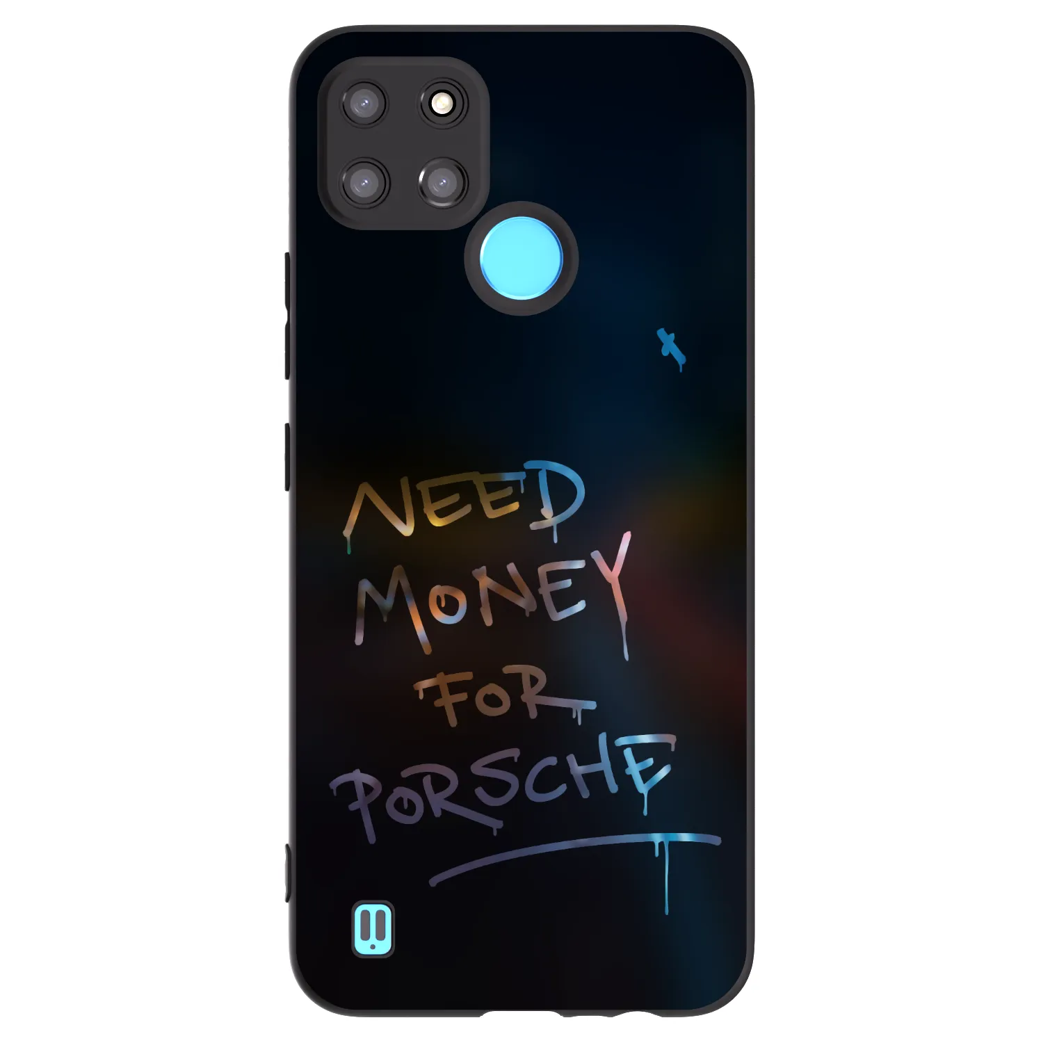 Picasee fekete szilikon tok az alábbi mobiltelefonokra Realme C21Y - Neon Nights