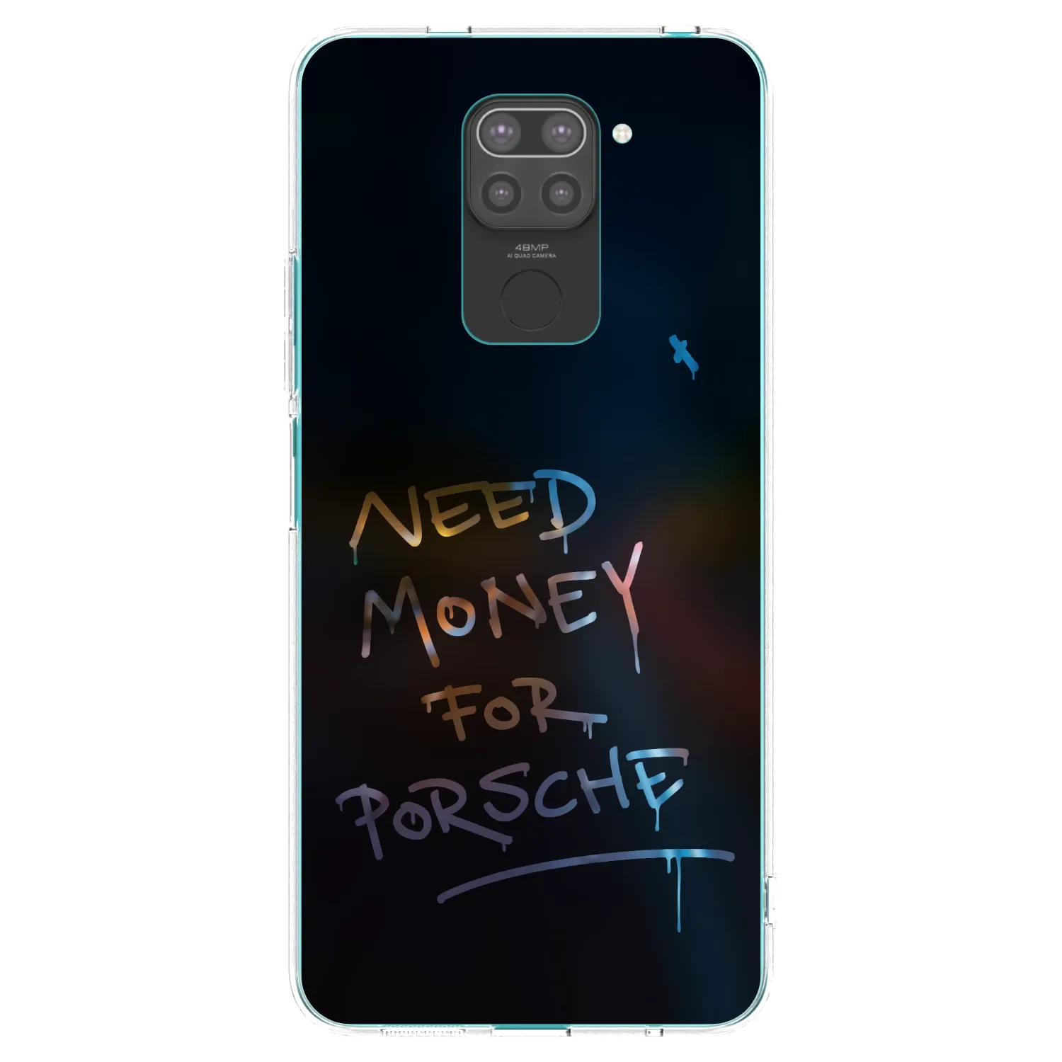 Picasee fekete szilikon tok az alábbi mobiltelefonokra Xiaomi Redmi Note 9 - Neon Nights