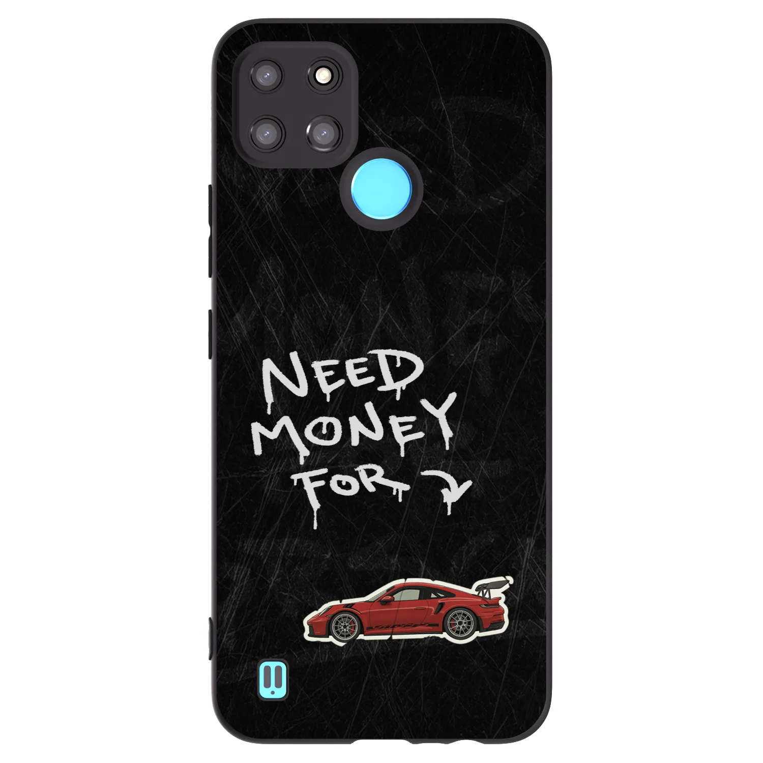 Picasee fekete szilikon tok az alábbi mobiltelefonokra Realme C21Y - Track Mode