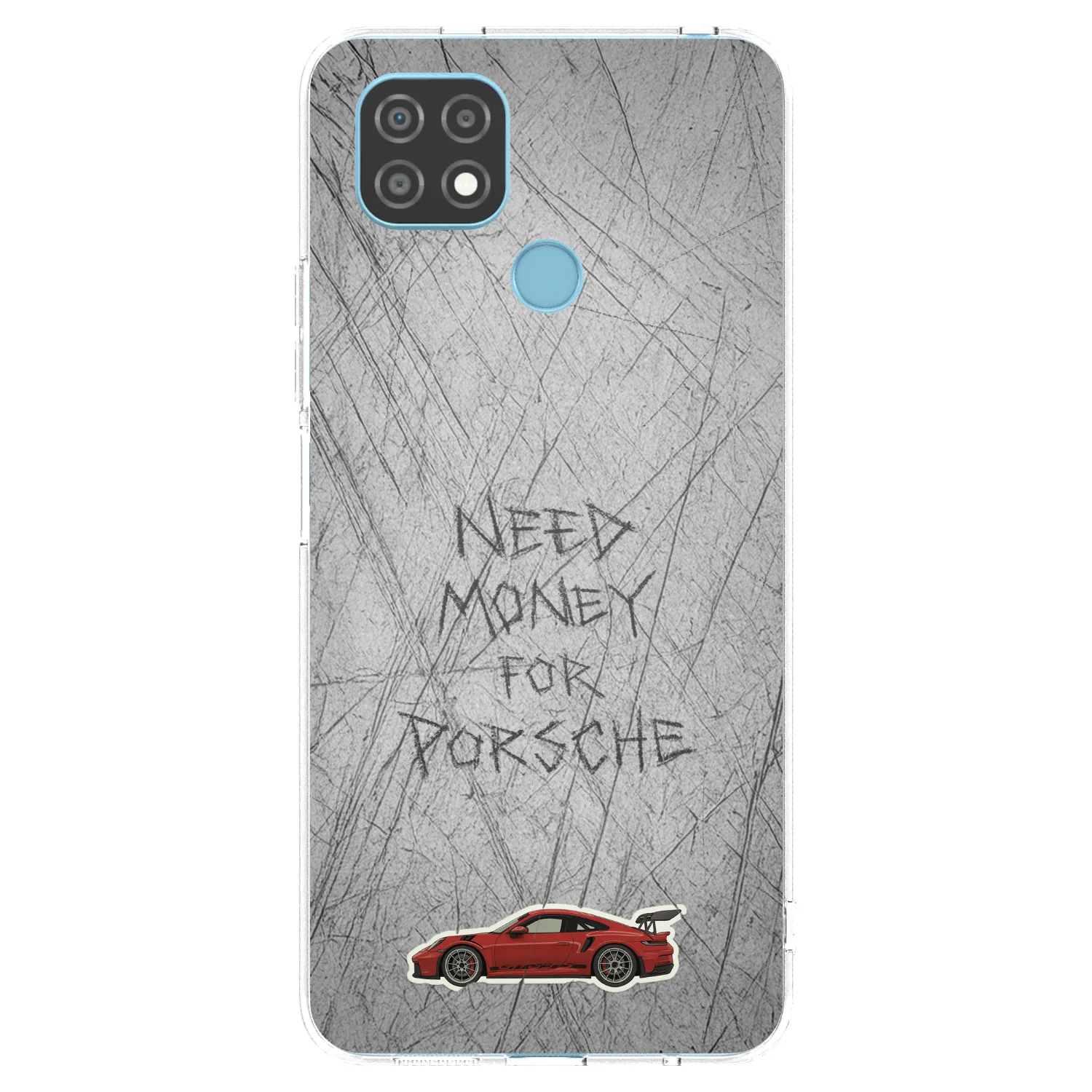 Picasee átlátszó szilikon tok az alábbi mobiltelefonokra Realme C21 - Garage Scratch