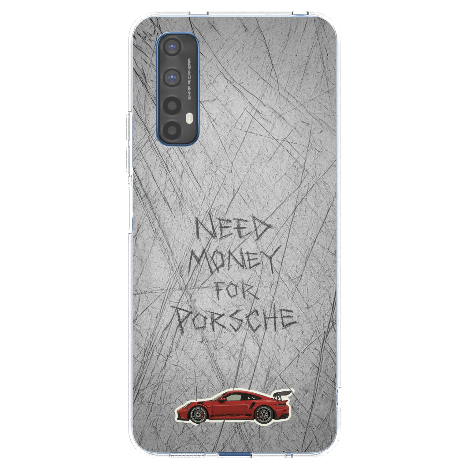 Picasee átlátszó szilikon tok az alábbi mobiltelefonokra Realme 7 - Garage Scratch