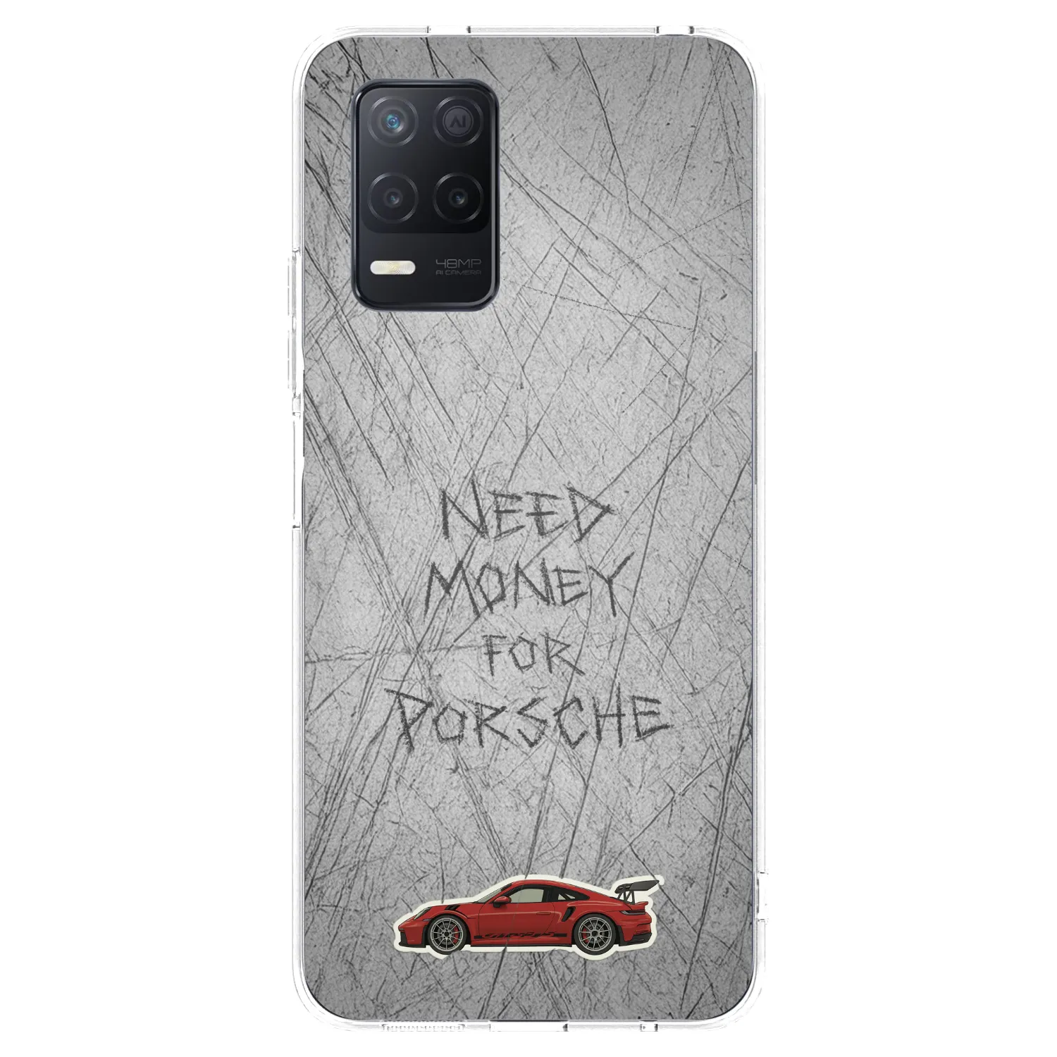 Picasee átlátszó szilikon tok az alábbi mobiltelefonokra Realme 8 5G - Garage Scratch