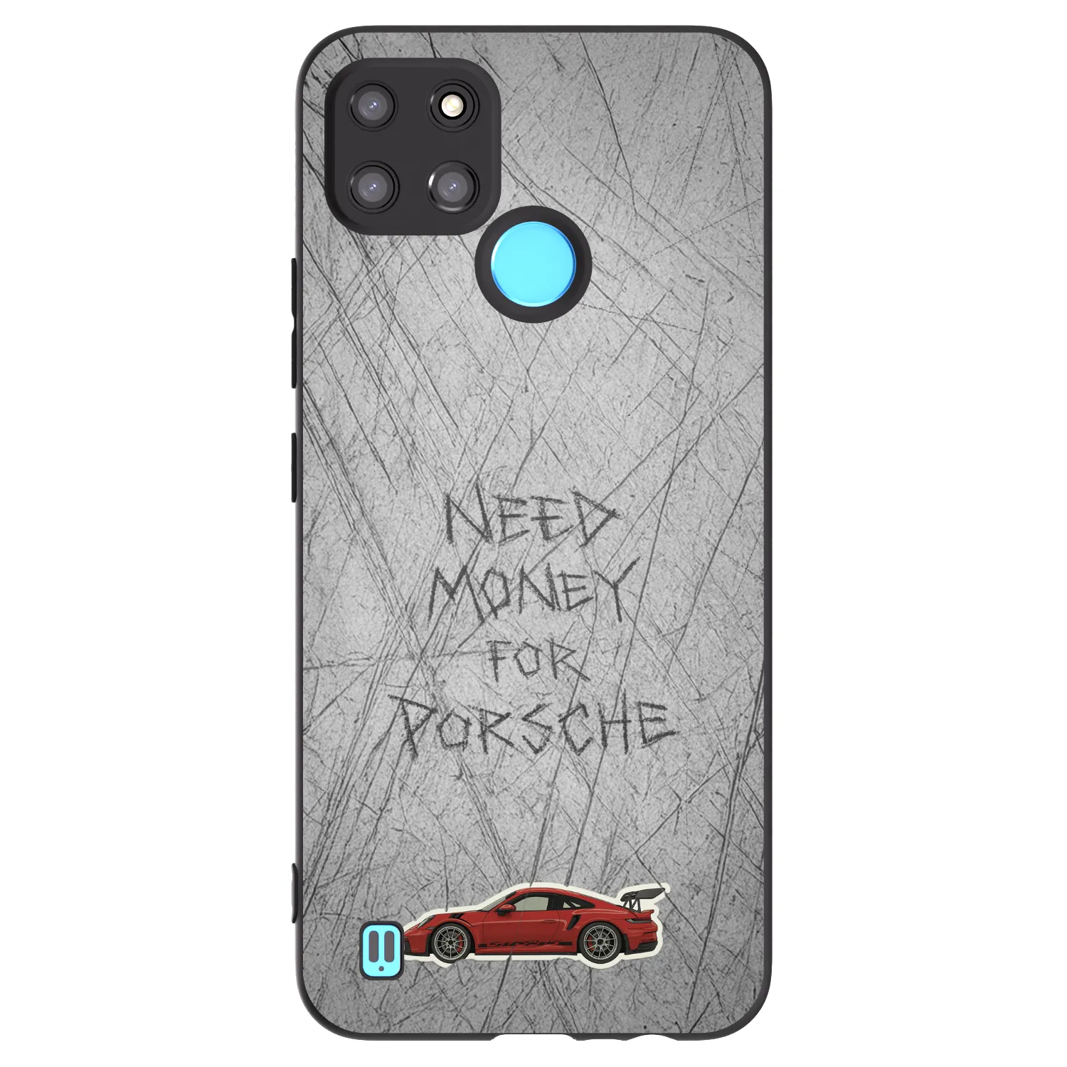 Picasee fekete szilikon tok az alábbi mobiltelefonokra Realme C21Y - Garage Scratch