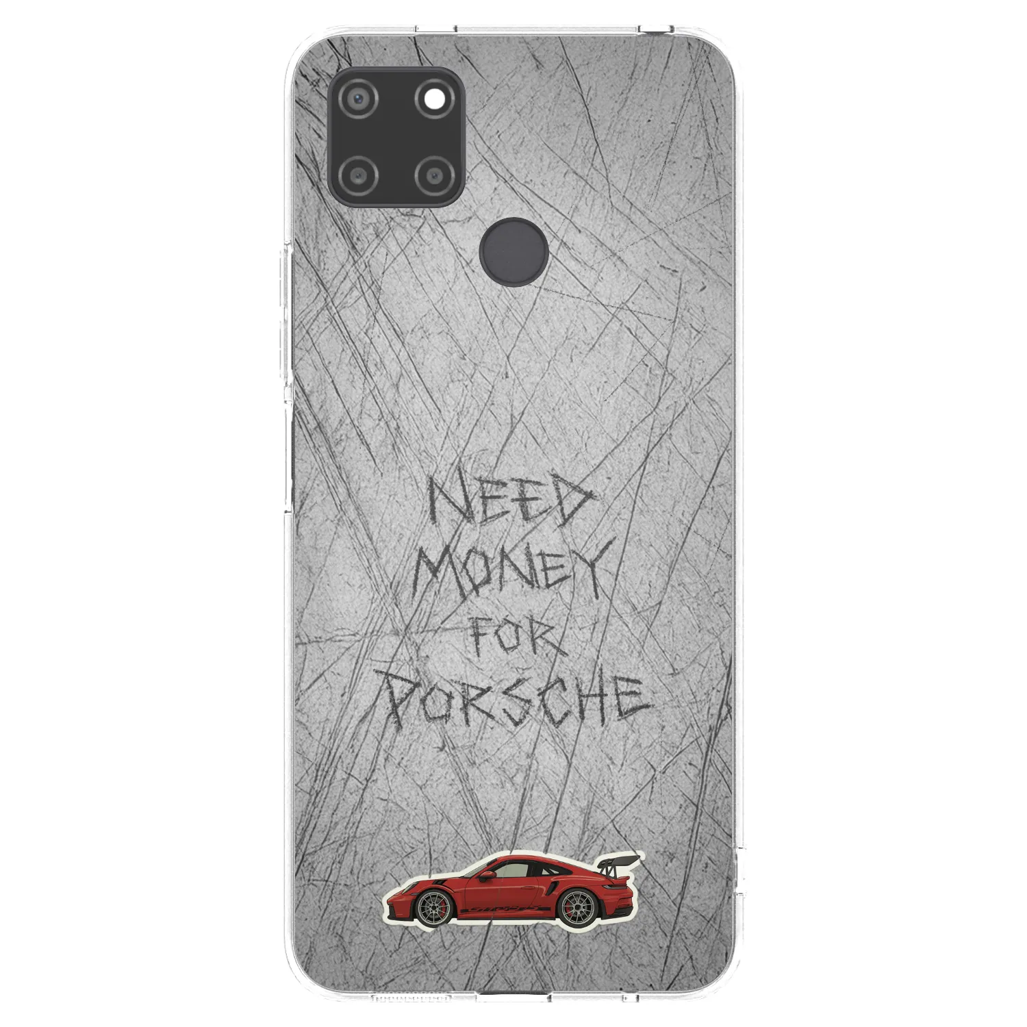 Picasee átlátszó szilikon tok az alábbi mobiltelefonokra Realme C21Y - Garage Scratch