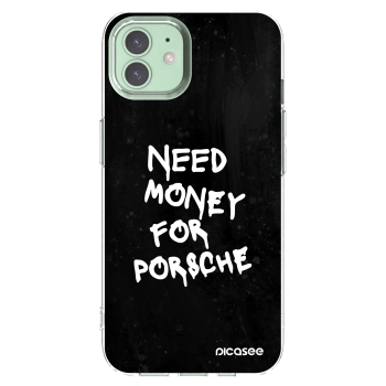 Picasee átlátszó szilikon tok az alábbi mobiltelefonokra Apple iPhone 12 Pro - Black Dollar