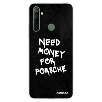 Picasee átlátszó szilikon tok az alábbi mobiltelefonokra Realme 6i - Black Dollar