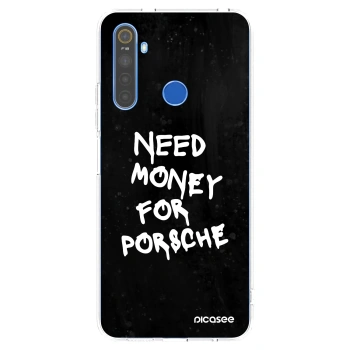 Picasee átlátszó szilikon tok az alábbi mobiltelefonokra Realme 5 - Black Dollar