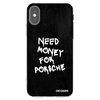 Picasee átlátszó szilikon tok az alábbi mobiltelefonokra Apple iPhone X/XS - Black Dollar