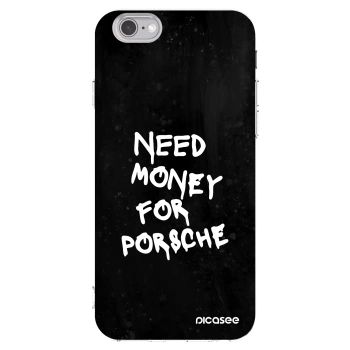 Picasee átlátszó szilikon tok az alábbi mobiltelefonokra Apple iPhone 6/6S - Black Dollar