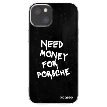 Picasee átlátszó szilikon tok az alábbi mobiltelefonokra Apple iPhone 15 Plus - Black Dollar