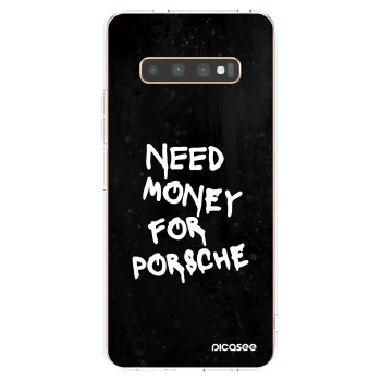 Picasee átlátszó szilikon tok az alábbi mobiltelefonokra Samsung Galaxy S10 Plus G975 - Black Dollar