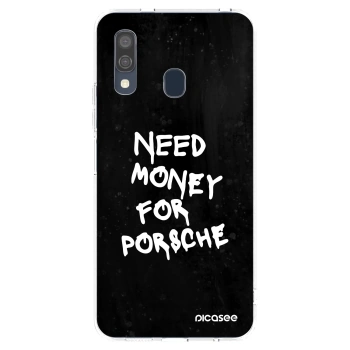 Picasee átlátszó szilikon tok az alábbi mobiltelefonokra Samsung Galaxy A40 A405F - Black Dollar