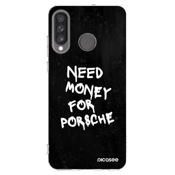 Picasee átlátszó szilikon tok az alábbi mobiltelefonokra Huawei P30 Lite - Black Dollar