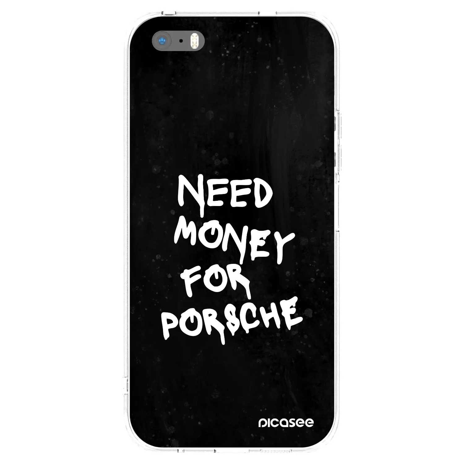 Picasee átlátszó szilikon tok az alábbi mobiltelefonokra Apple iPhone 5/5S/SE - Black Dollar