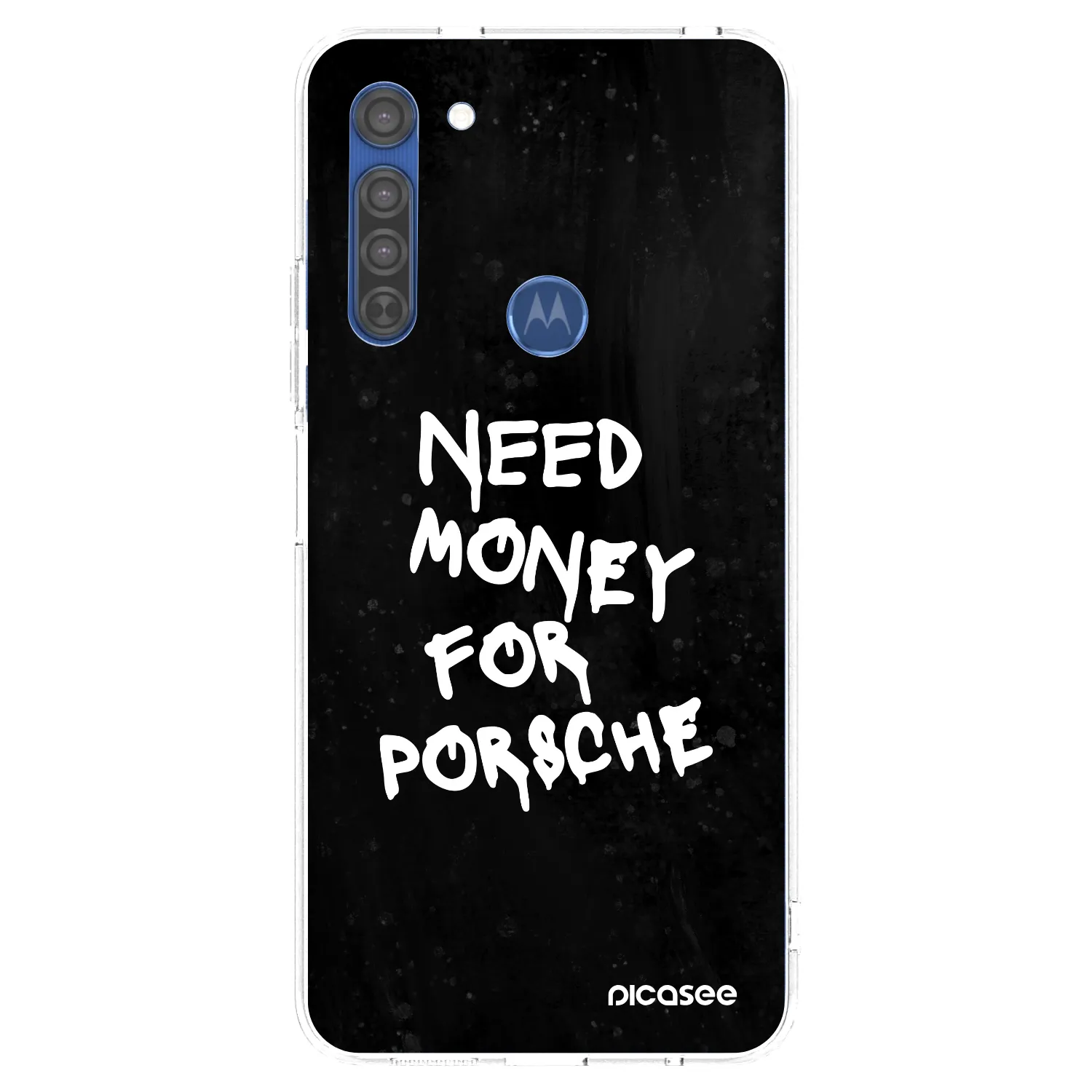 Picasee átlátszó szilikon tok az alábbi mobiltelefonokra Motorola Moto G8 - Black Dollar