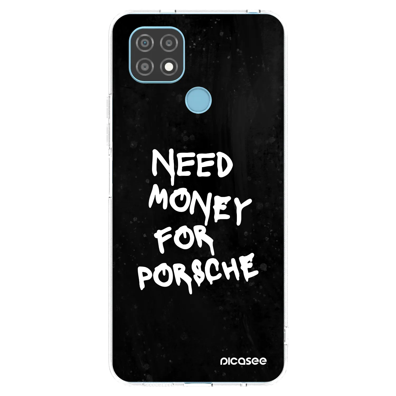 Picasee átlátszó szilikon tok az alábbi mobiltelefonokra Realme C21 - Black Dollar