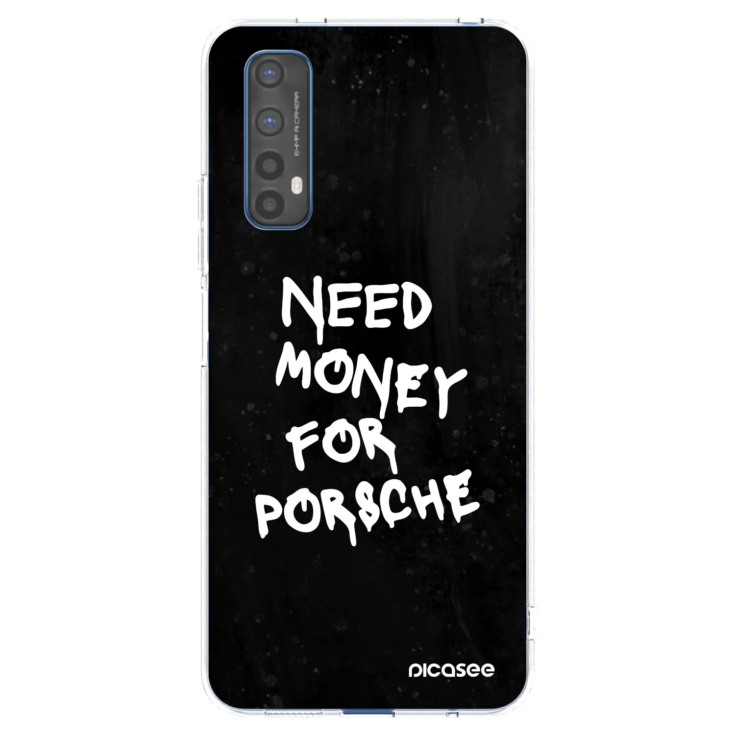 Picasee átlátszó szilikon tok az alábbi mobiltelefonokra Realme 7 - Black Dollar