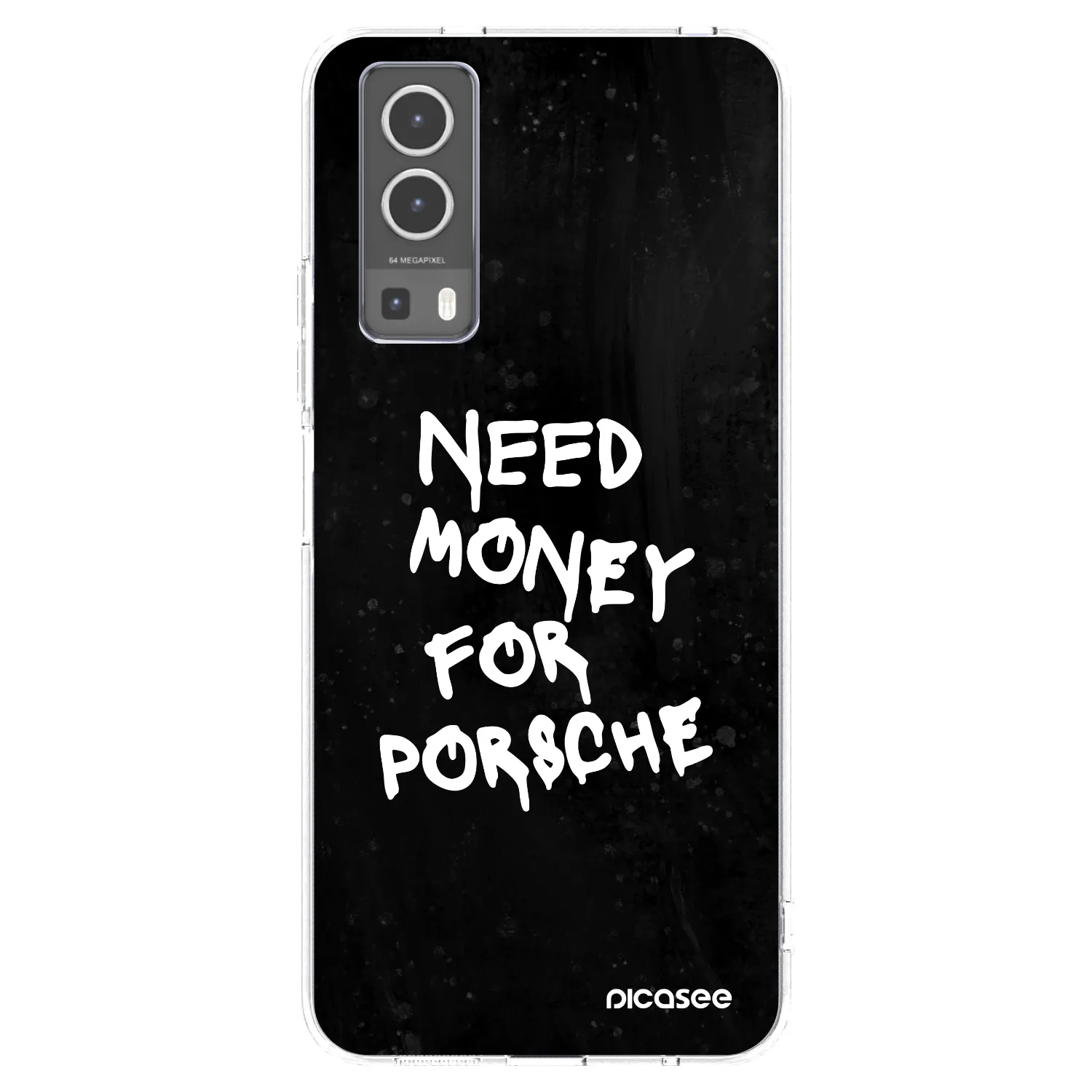 Picasee átlátszó szilikon tok az alábbi mobiltelefonokra Vivo Y72 5G - Black Dollar