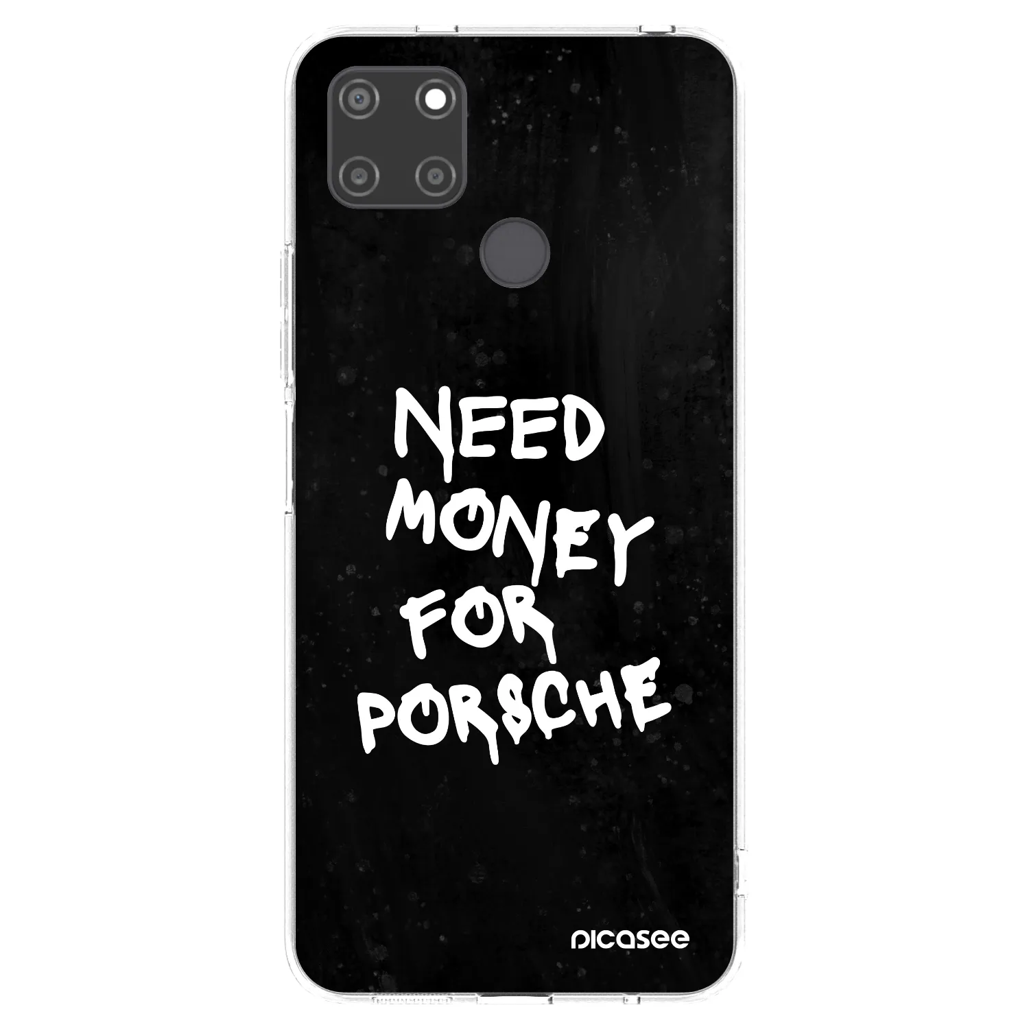 Picasee átlátszó szilikon tok az alábbi mobiltelefonokra Realme C21Y - Black Dollar