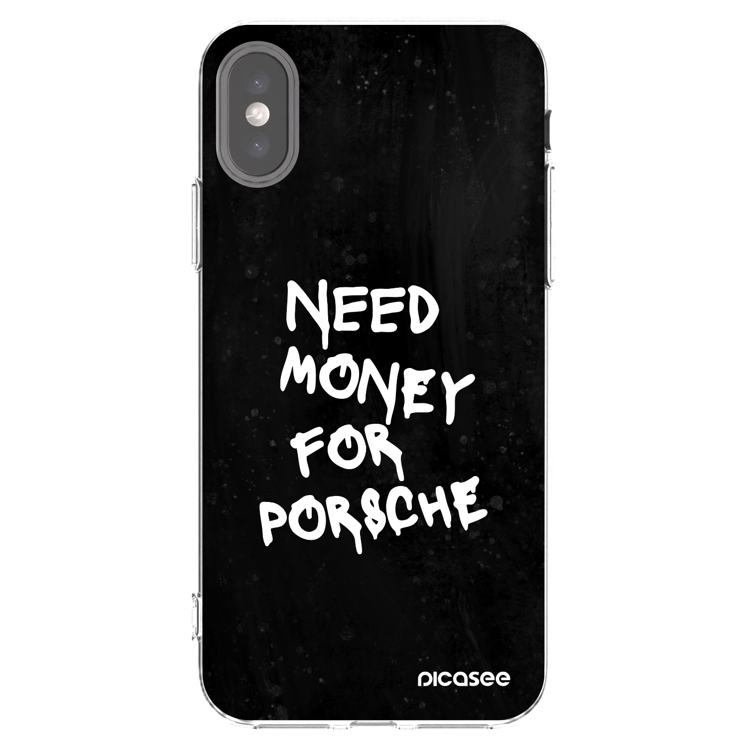 Picasee átlátszó szilikon tok az alábbi mobiltelefonokra Apple iPhone X/XS - Black Dollar