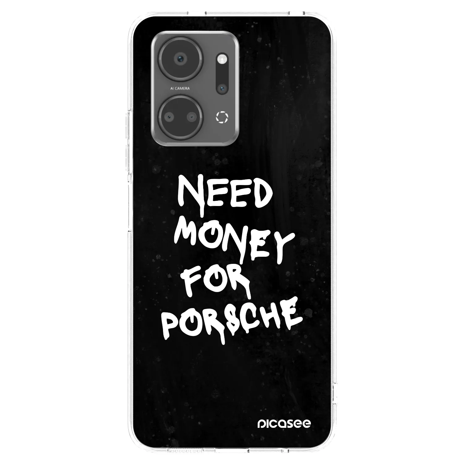 Picasee átlátszó szilikon tok az alábbi mobiltelefonokra Honor X7a - Black Dollar