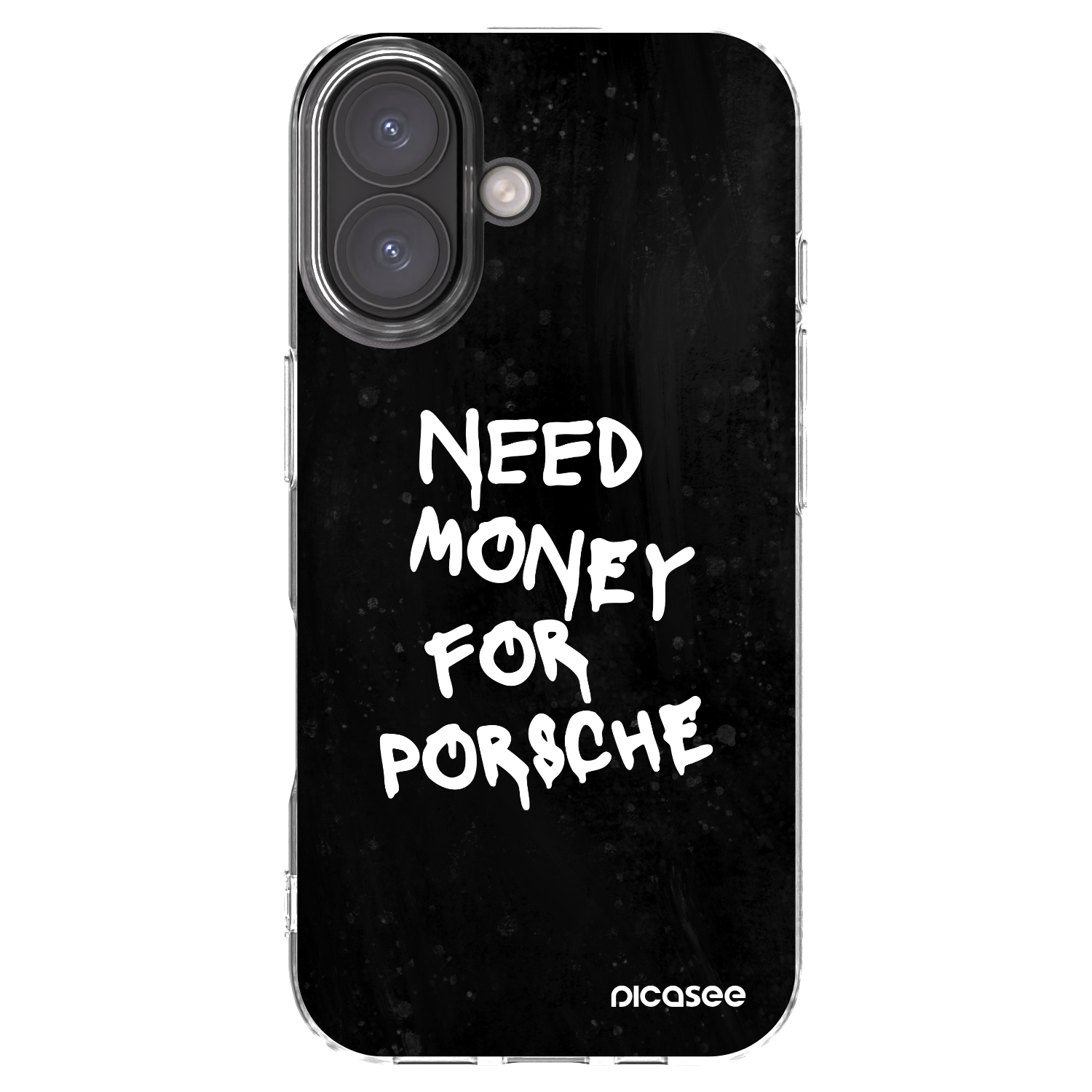 Picasee átlátszó szilikon tok az alábbi mobiltelefonokra Apple iPhone 16 - Black Dollar