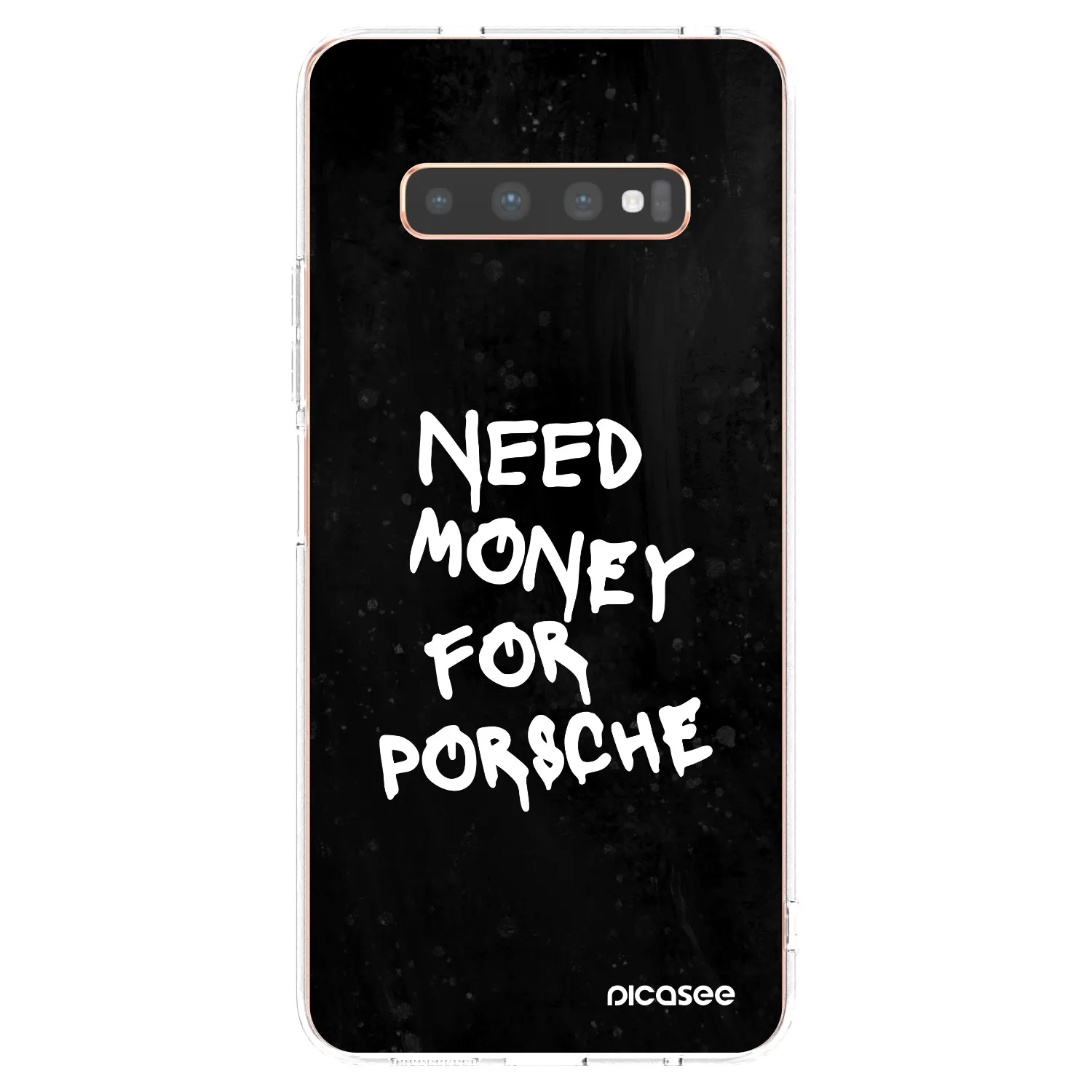 Picasee átlátszó szilikon tok az alábbi mobiltelefonokra Samsung Galaxy S10 Plus G975 - Black Dollar