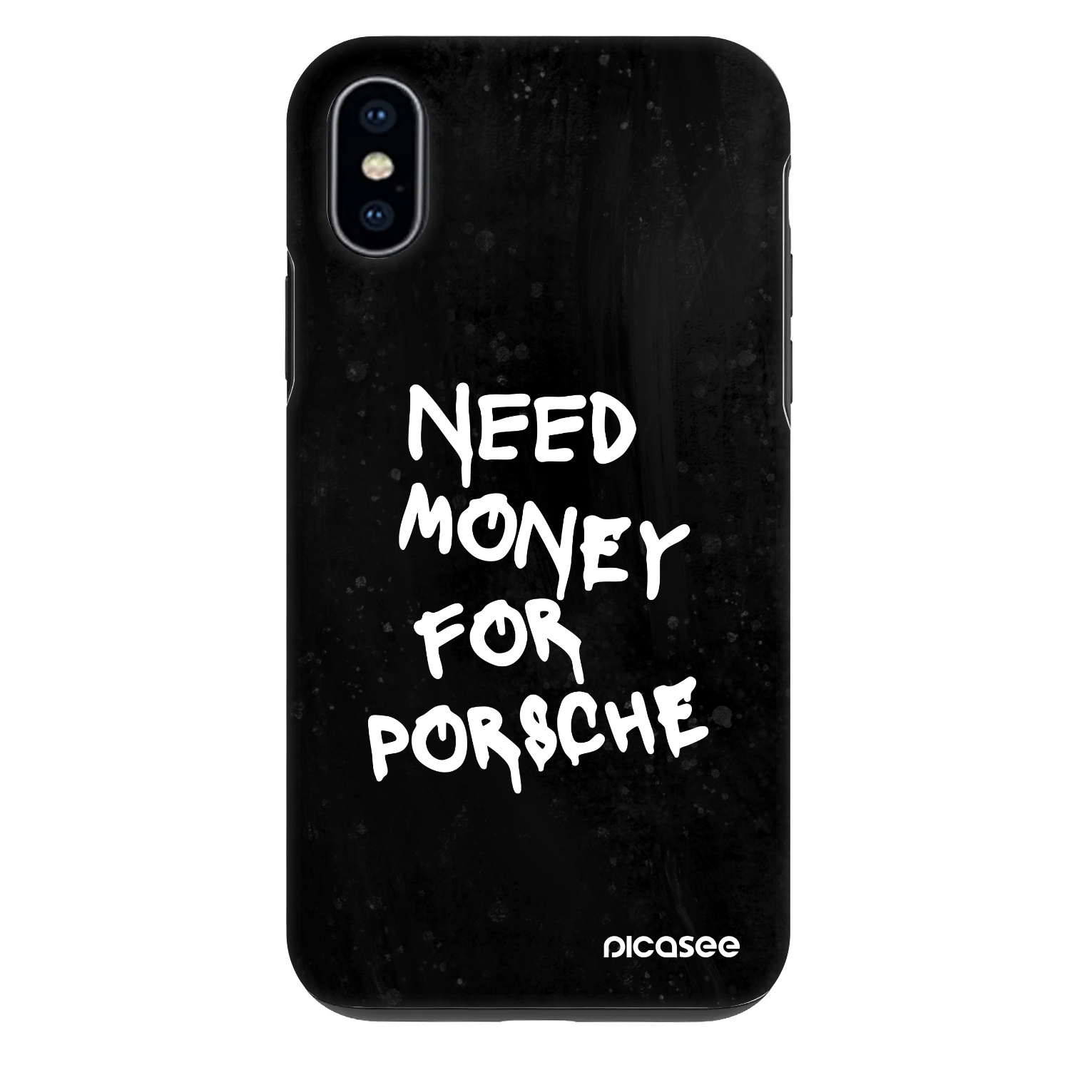 Picasee Fashion Case Apple iPhone X/XS - Black Dollar