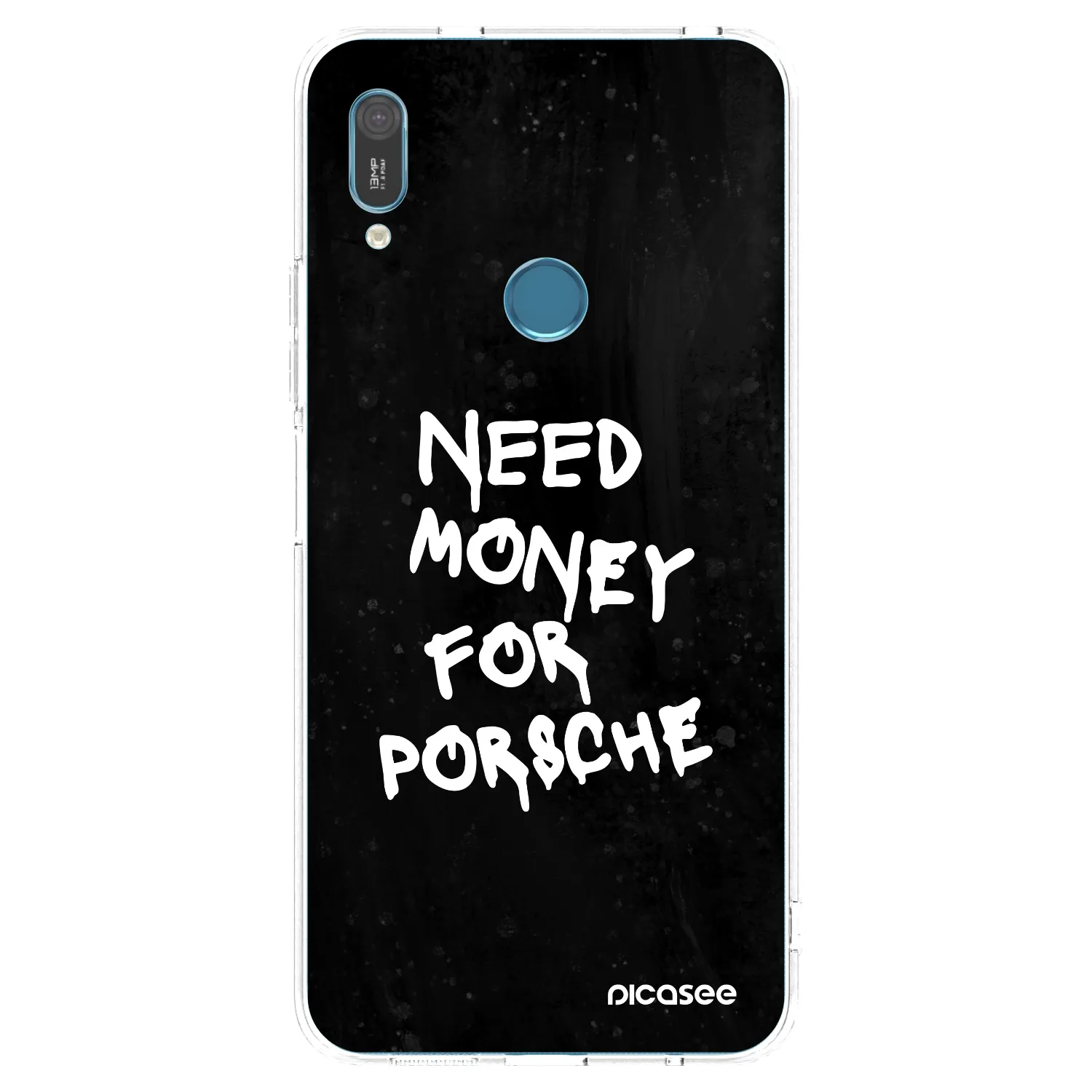 Picasee átlátszó szilikon tok az alábbi mobiltelefonokra Huawei Y6 2019 - Black Dollar