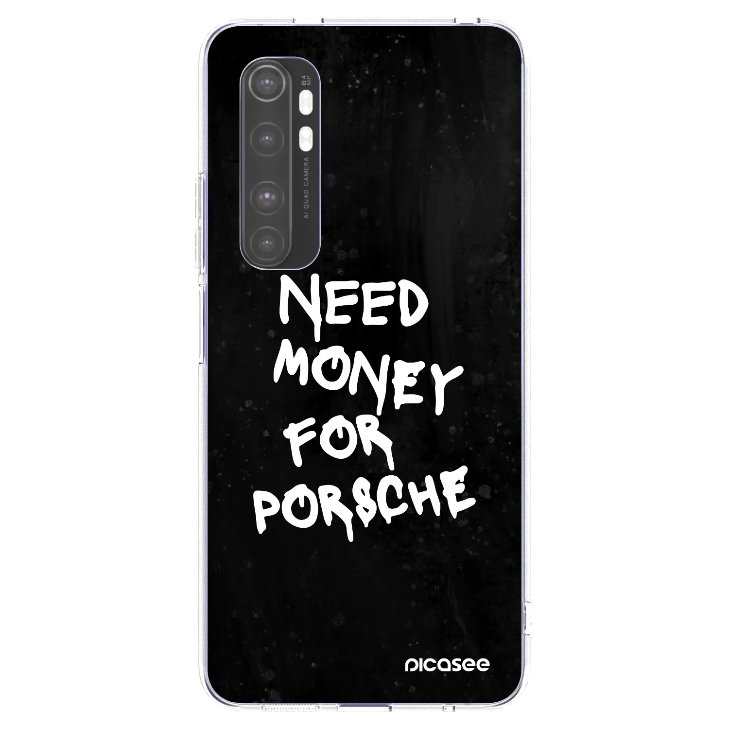 Picasee átlátszó szilikon tok az alábbi mobiltelefonokra Xiaomi Mi Note 10 Lite - Black Dollar
