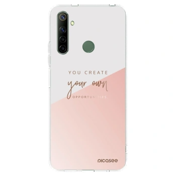 Picasee átlátszó szilikon tok az alábbi mobiltelefonokra Realme 6i - You create your own opportunities