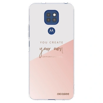 Picasee átlátszó szilikon tok az alábbi mobiltelefonokra Motorola Moto G9 Play - You create your own opportunities