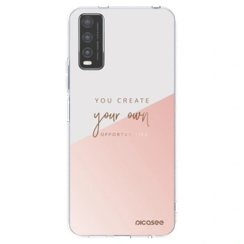 Picasee átlátszó szilikon tok az alábbi mobiltelefonokra Vivo Y20s - You create your own opportunities