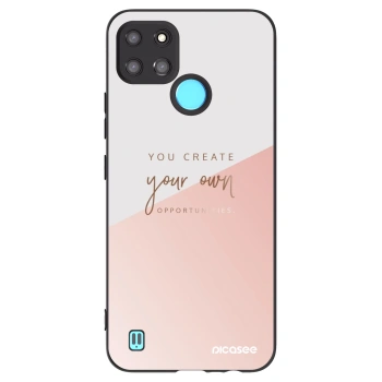 Picasee fekete szilikon tok az alábbi mobiltelefonokra Realme C21Y - You create your own opportunities